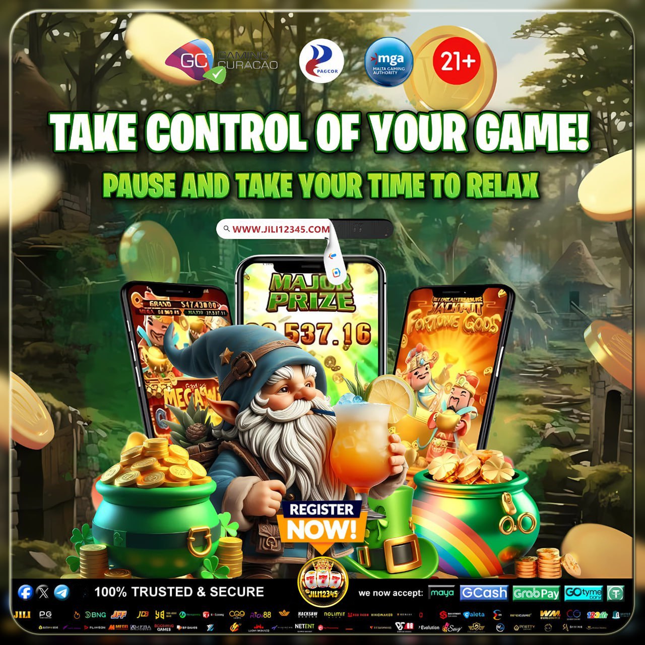 Ilustração de jogos de cassino com dados, cartas e roletas